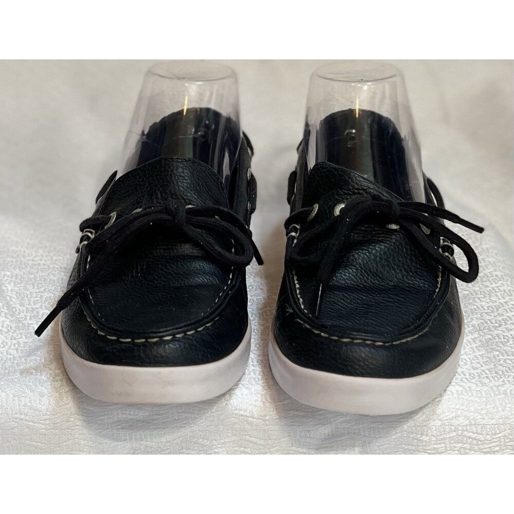 Nautica Mondrian Vegan Boat Shoe Womens 6.5 Navy Blue Preppy Nautical Coastal - Picture 3 of 7